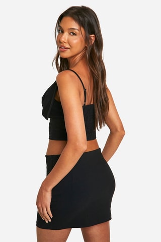Crop top et minijupe - Noir
