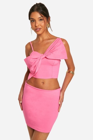 Crop top et minijupe - Rose