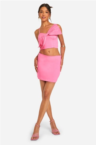 Crop top et minijupe - Rose