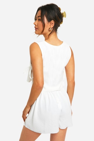 Crop top et short - Ivoire