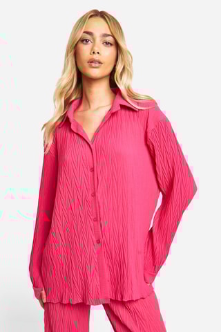 Chemisier relaxed et pantalon wide legs - Rose