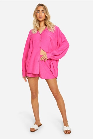Chemisier relaxed et short relaxed - Rose