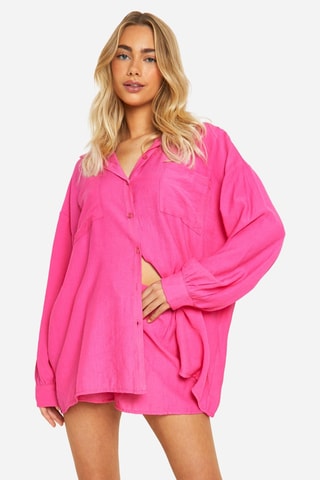 Chemisier relaxed et short relaxed - Rose