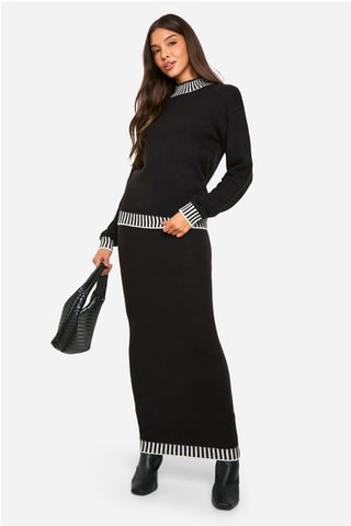 Pull et jupe longue - Noir