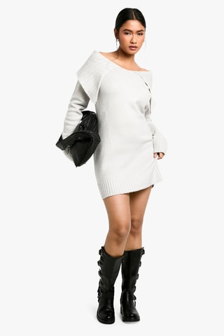 Robe pull oversize - Gris