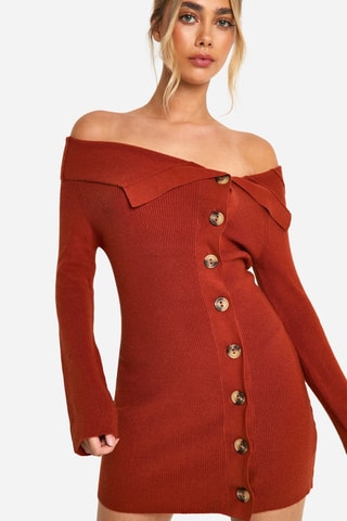 Robe chemise - Rouille
