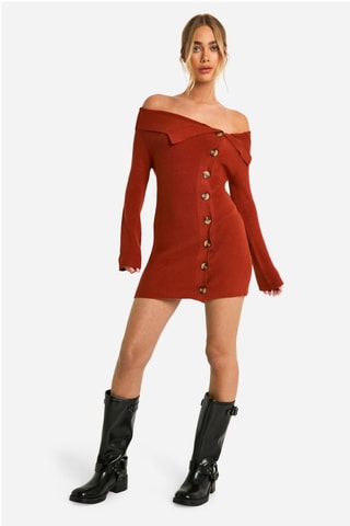 Robe chemise - Rouille