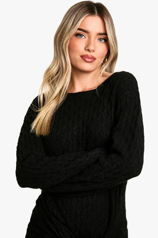 Robe pull oversize - Noir