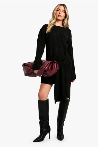 Robe pull oversize - Noir