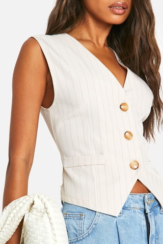 Gilet de costume relaxed - Ecru