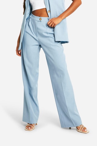 Pantalon wide legs - Bleu