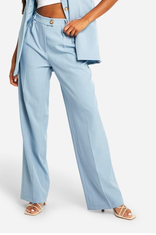 Pantalon wide legs - Bleu