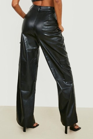 Pantalon cargo taille haute - Noir