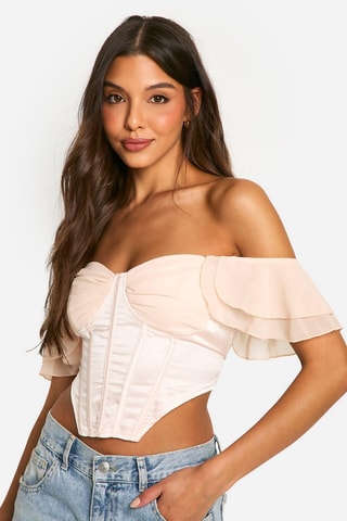 Crop top bustier - Champagne