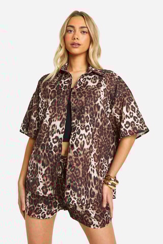 Chemisier oversize - Marron