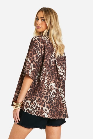 Chemisier oversize - Marron