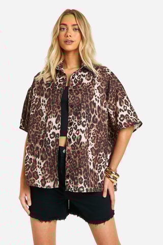 Chemisier oversize - Marron