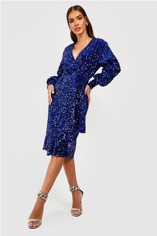 Robe portefeuille - Bleu marine