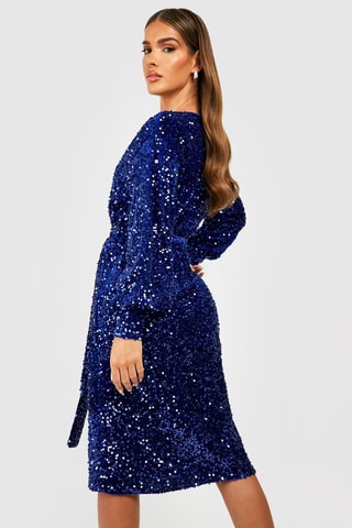 Robe portefeuille - Bleu marine