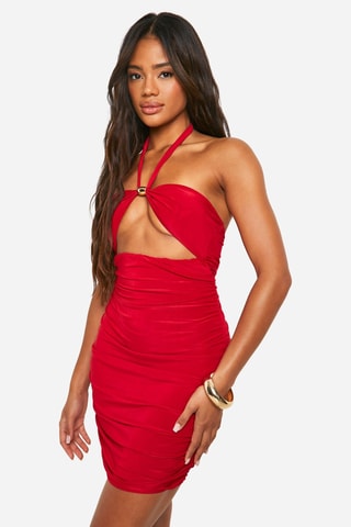 Robe fourreau - Rouge