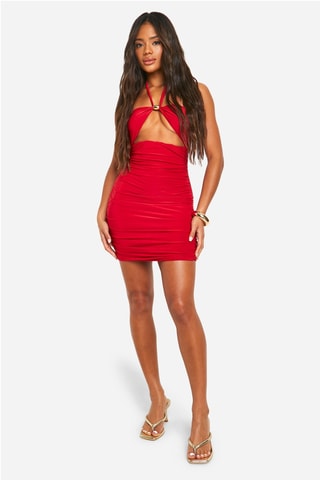 Robe fourreau - Rouge