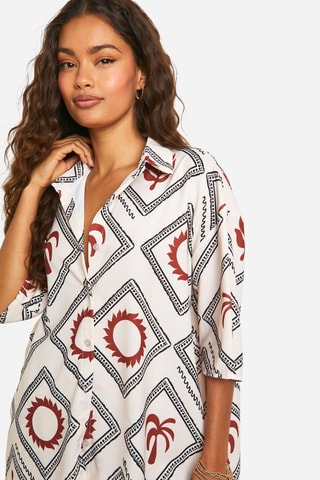 Chemisier oversize et short - Ecru