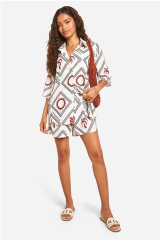Chemisier oversize et short - Ecru