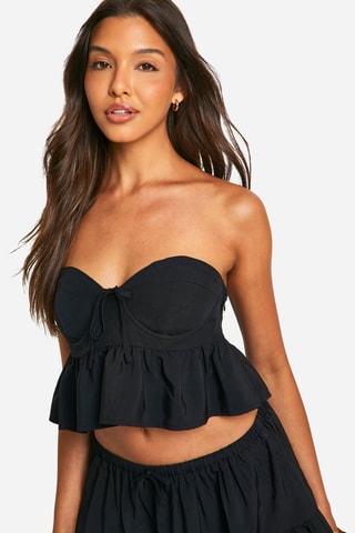 Crop top bustier - Noir