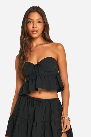 Crop top bustier - Noir