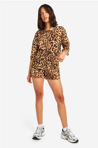 Chemisier et short - Marron et noir
