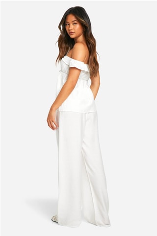 Chemisier et pantalon wide legs - Ivoire