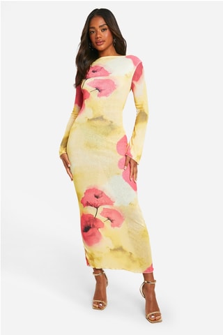 Robe midi - Jaune