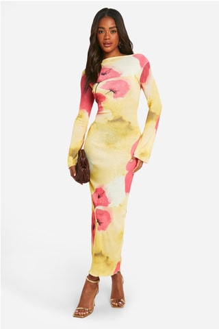 Robe midi - Jaune