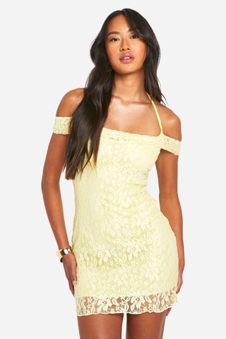 Robe en dentelle - Jaune