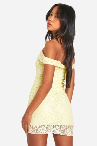 Robe en dentelle - Jaune