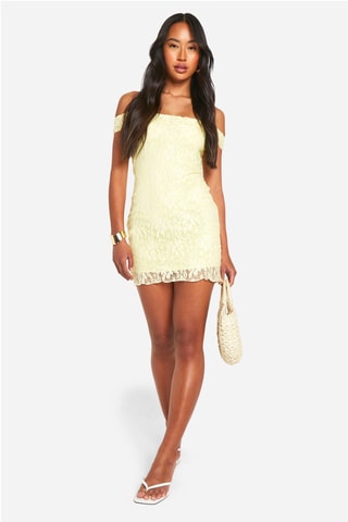 Robe en dentelle - Jaune