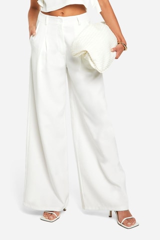 Pantalon wide legs - Ivoire