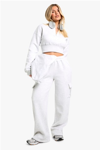 Sweat court et pantalon - Gris clair