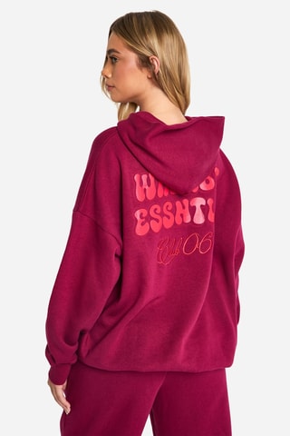 Sweat oversize à capuche - Bordeaux