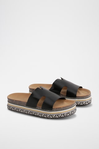 Mules plateformes - Noir