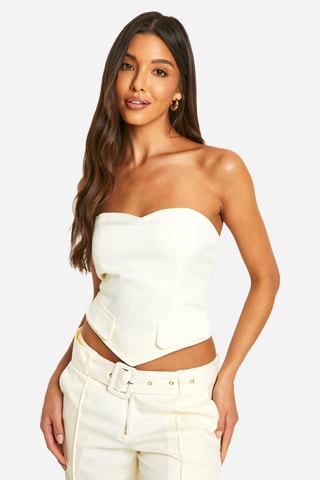 Top bustier - Ivoire