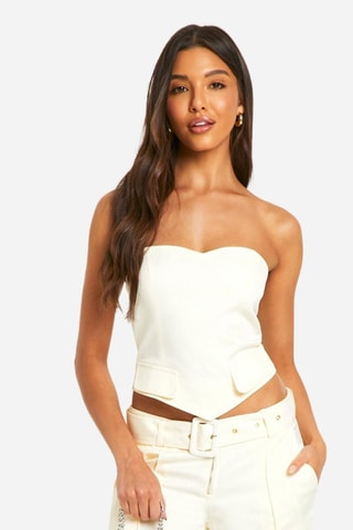 Top bustier - Ivoire