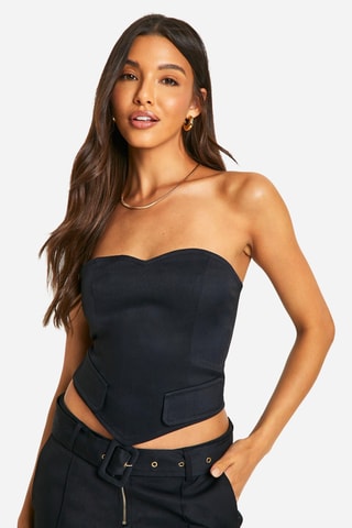 Crop top bustier - Noir