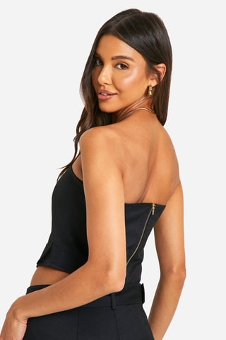 Crop top bustier - Noir