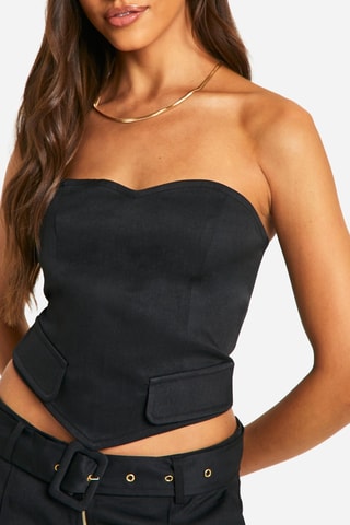 Crop top bustier - Noir