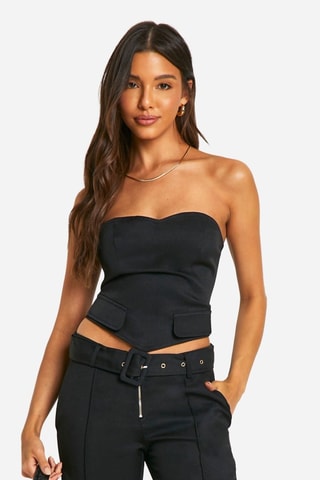 Crop top bustier - Noir