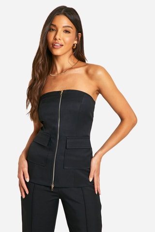 Top bustier - Noir