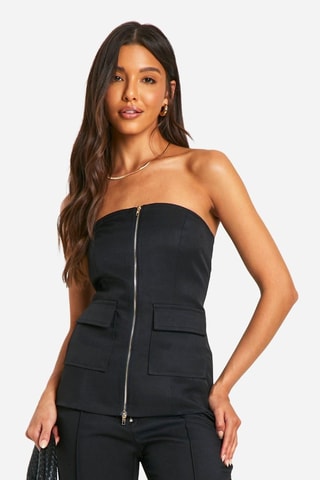 Top bustier - Noir
