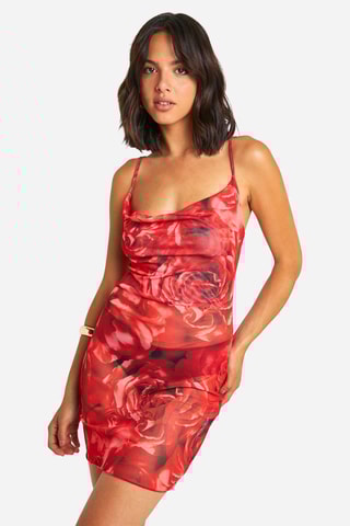 Robe fourreau - Rouge