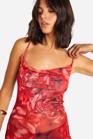 Robe fourreau - Rouge